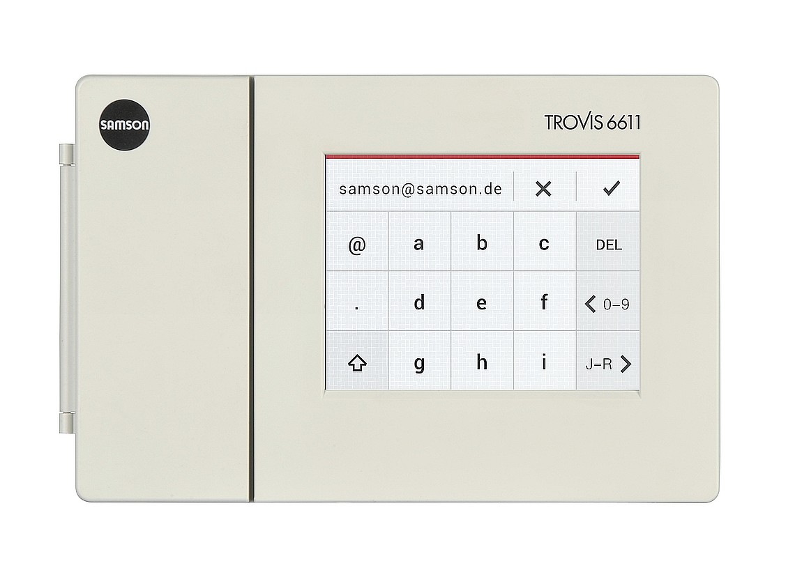 Texteingabe TROVIS 6611-2 von SAMSON